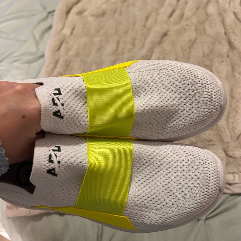APL Bright Yellow and White Slip-On Sneakers